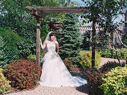 Bride Outside by Arbor Brennans