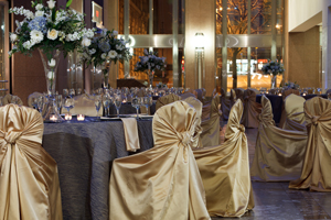 Gold Chair Covers - Cleveland Marriott Downtown